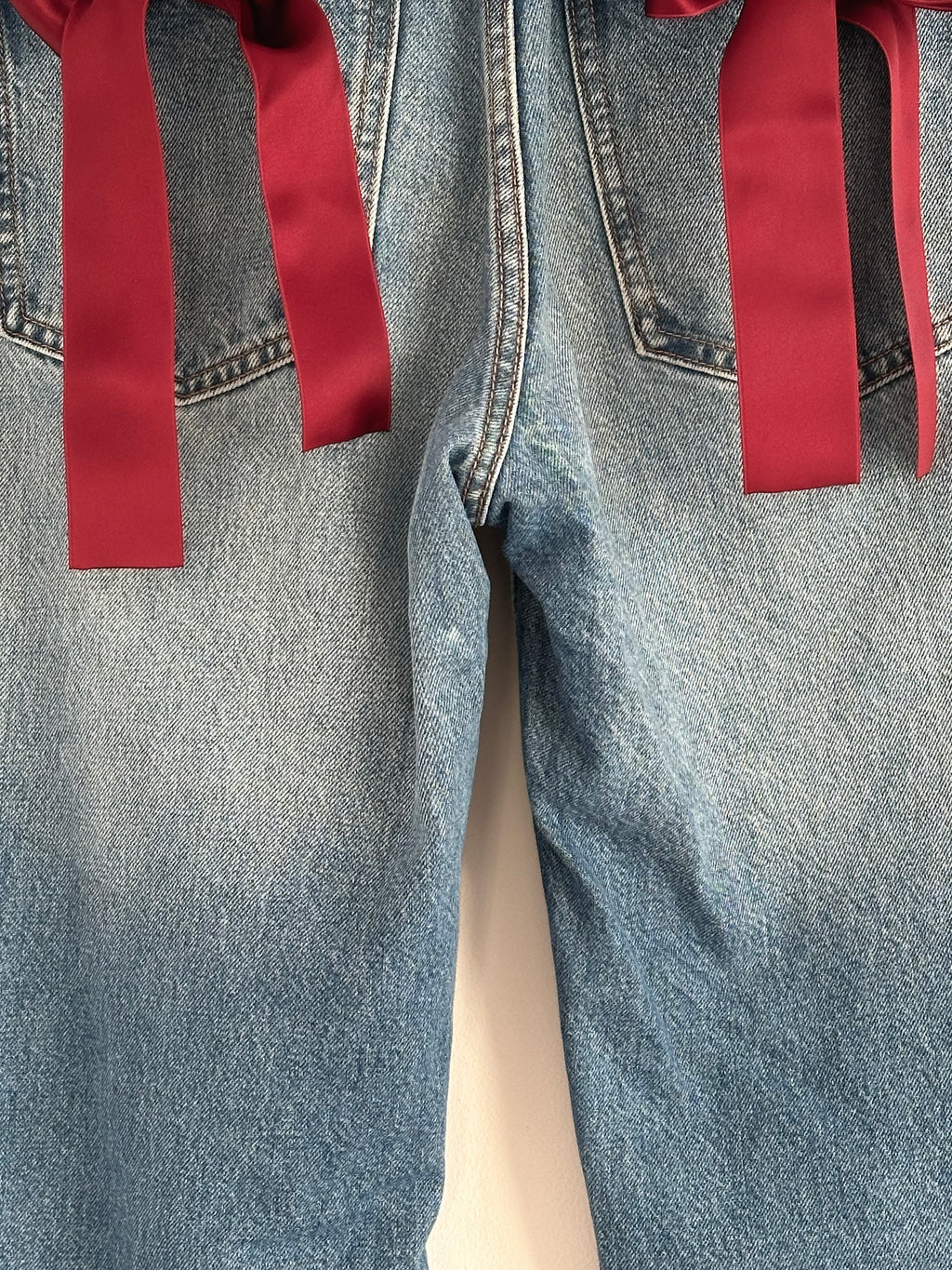 Bow jeans bordeaux