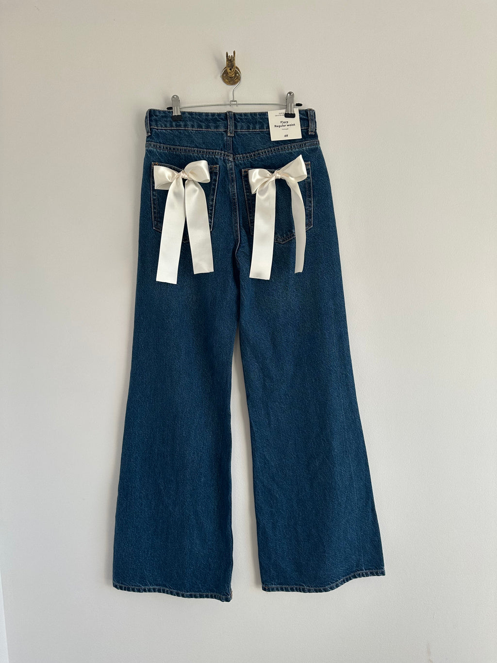 Bow jeans wit