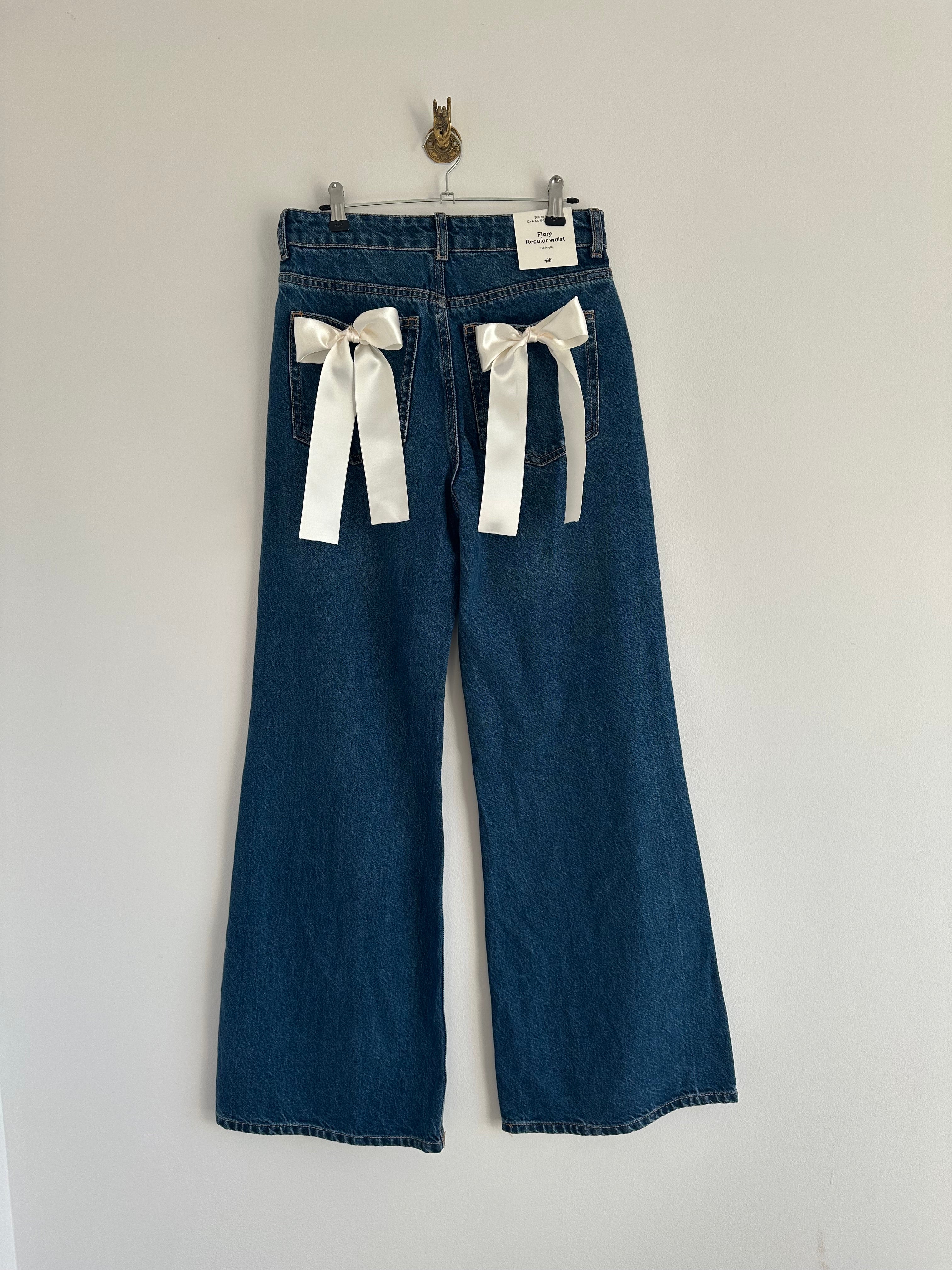 Bow jeans wit