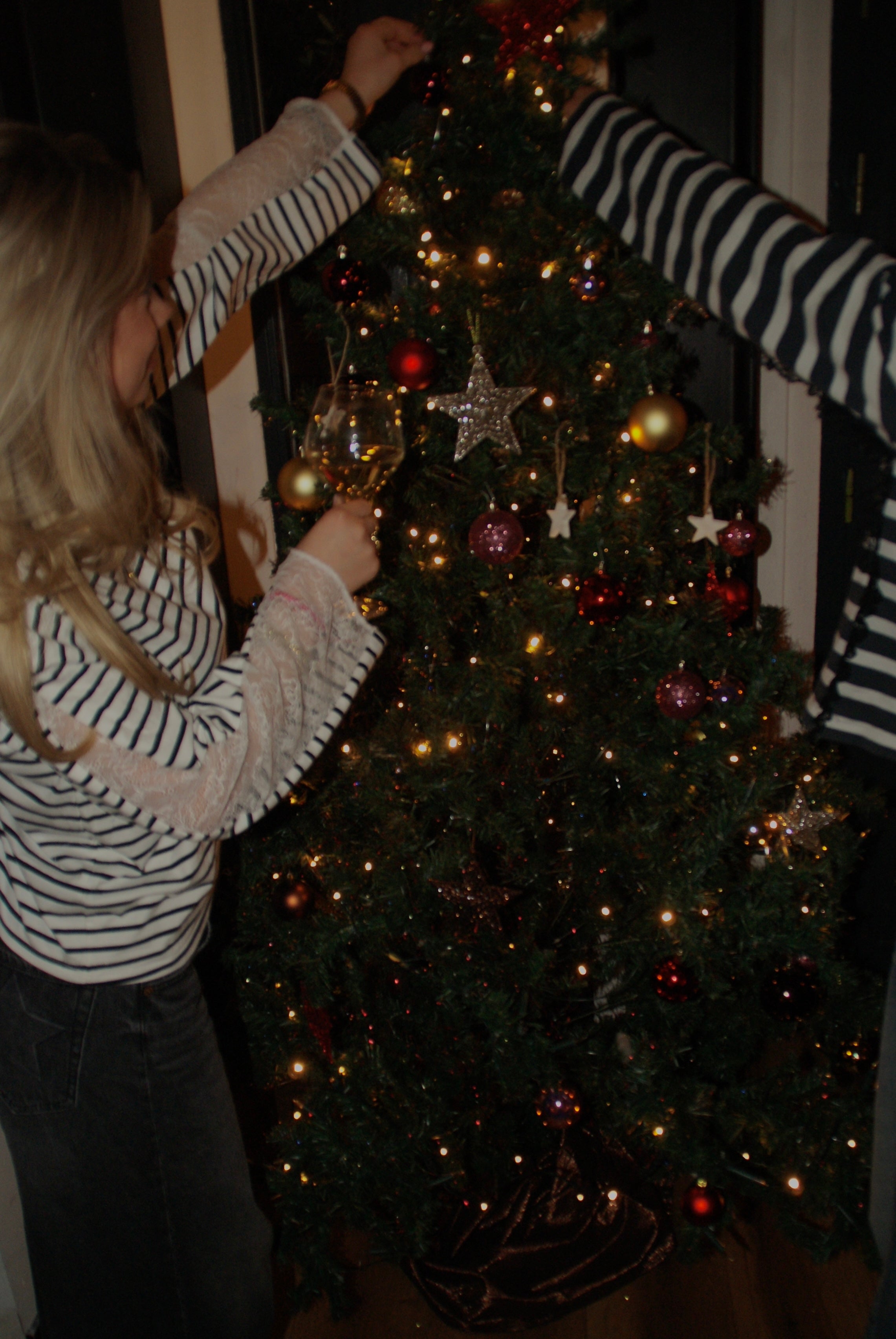 Lace longsleeve zwart wit