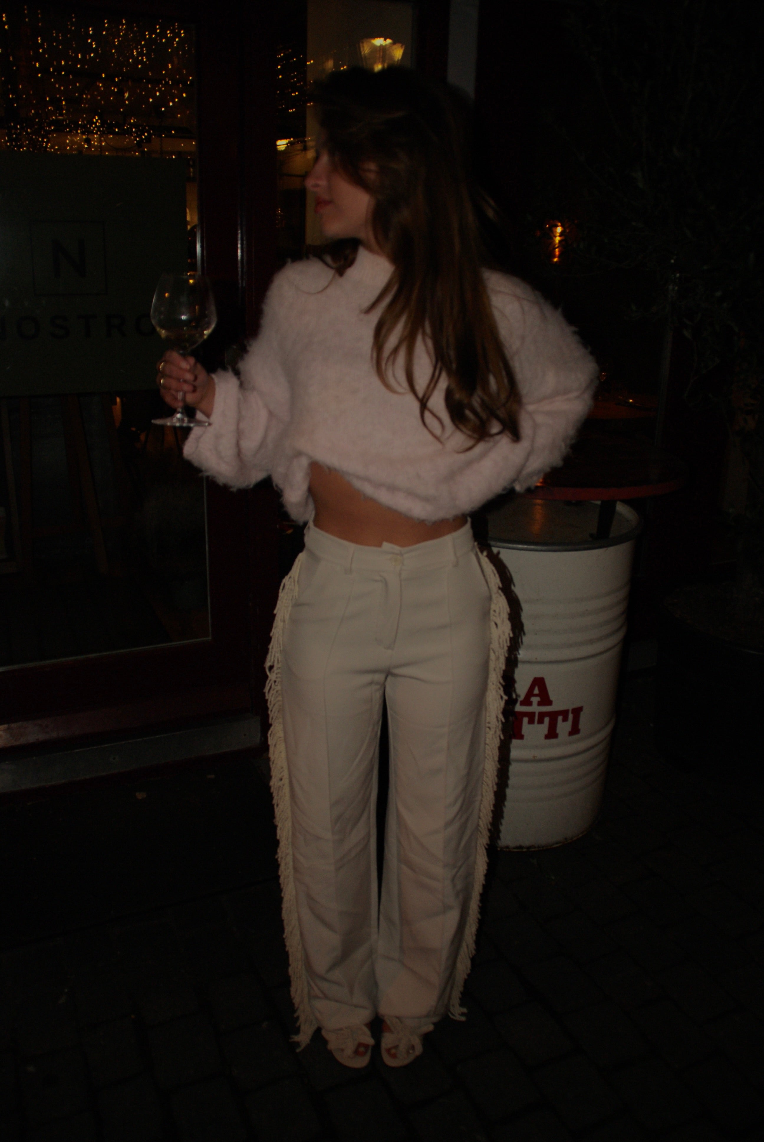 Franje pantalon beige