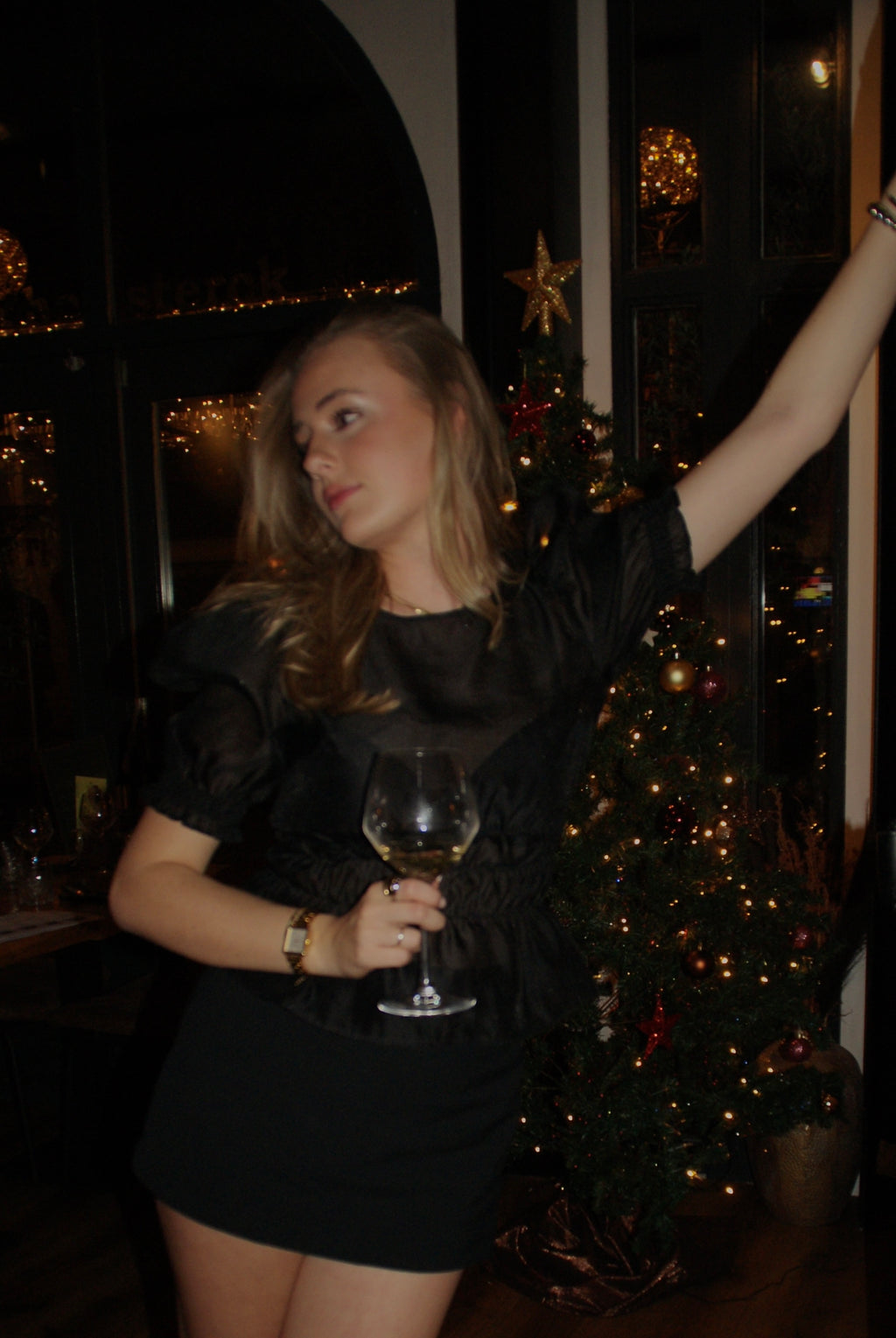 Doorzichtige top elastiek