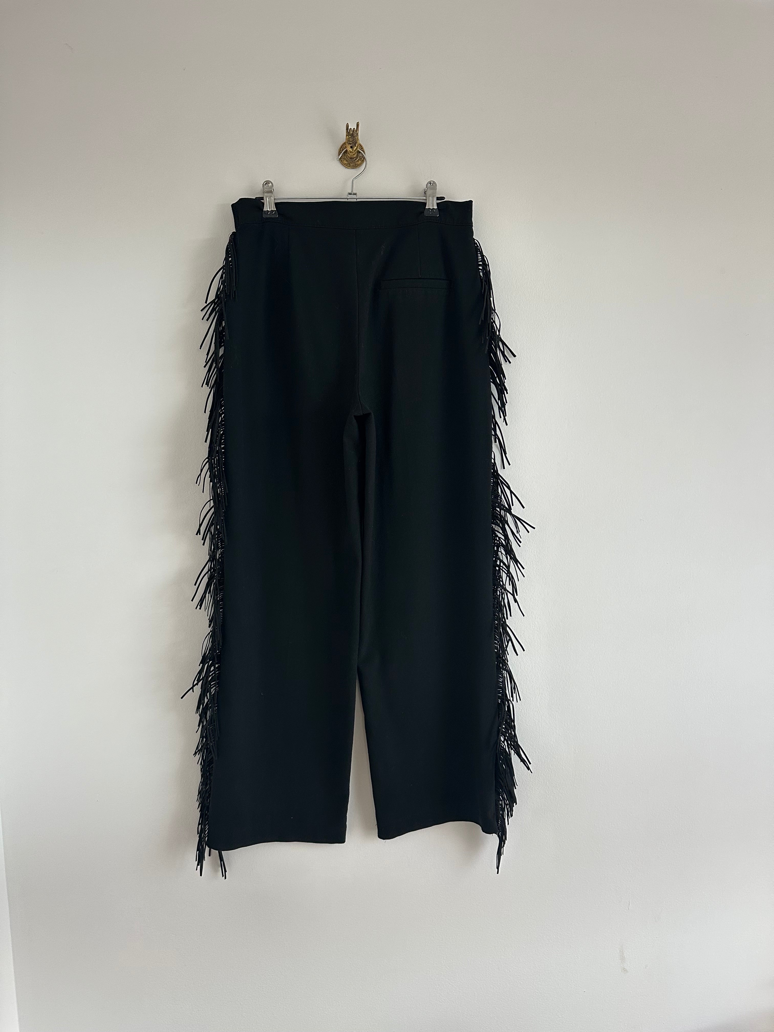 Franje pantalon zwart