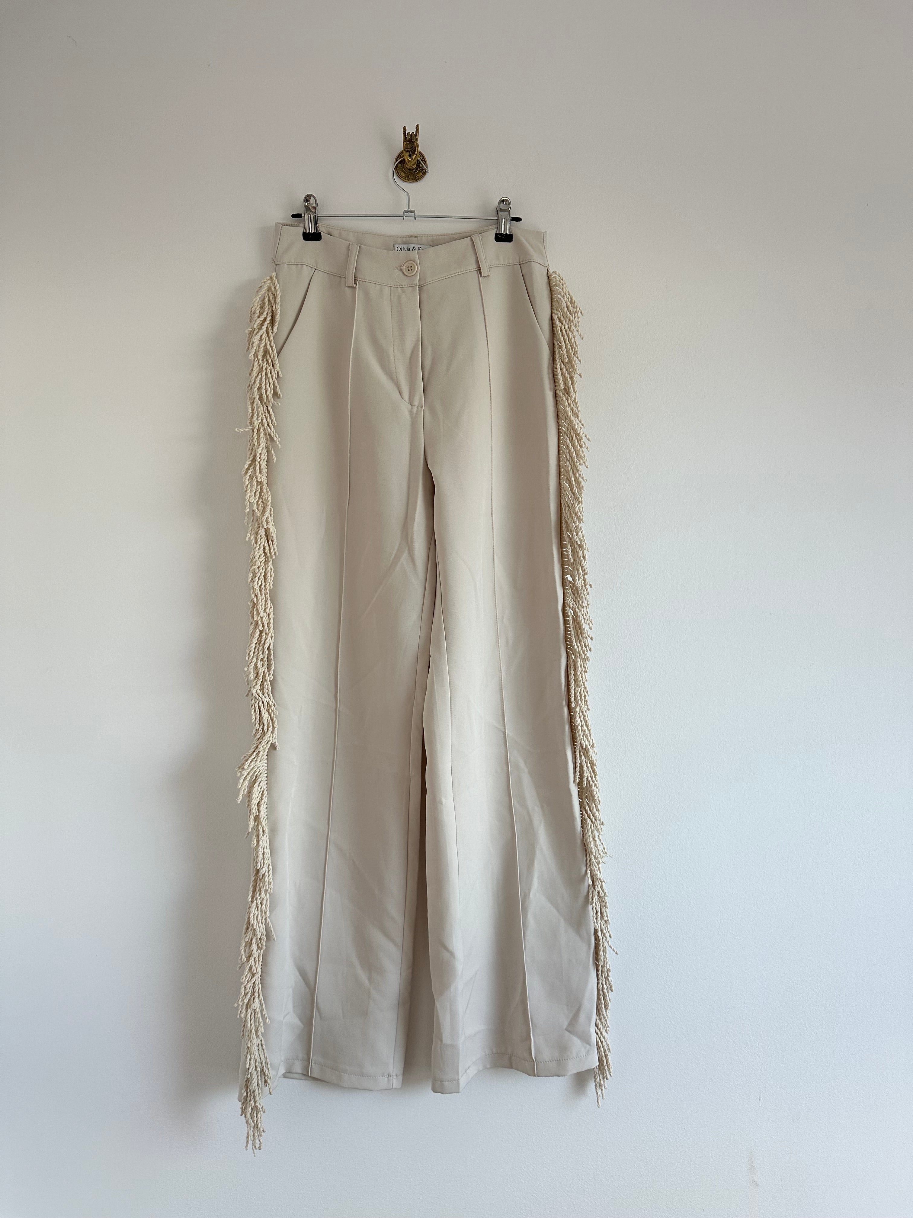 Franje pantalon beige