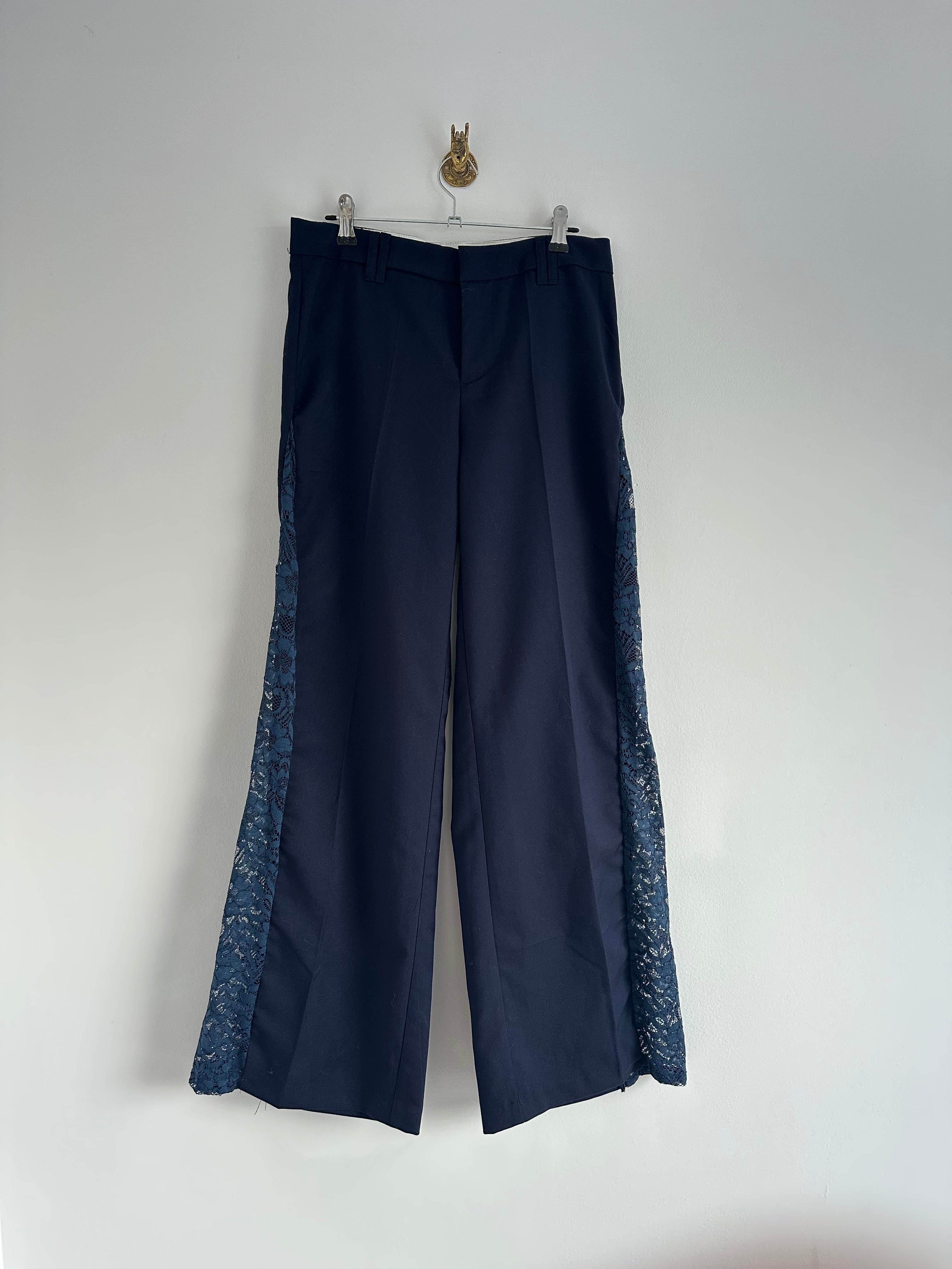Lace pantalon  donkerblauw