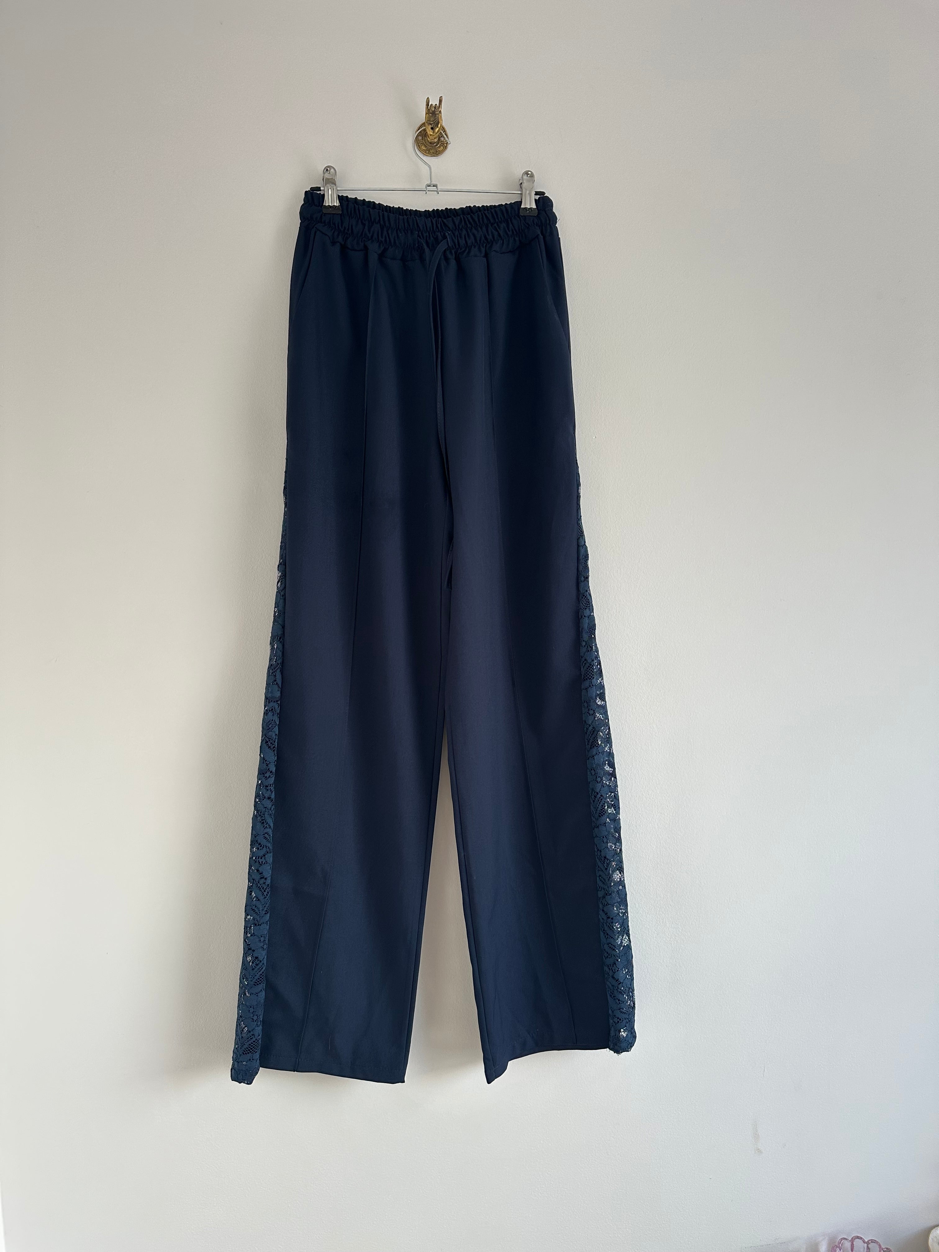 Lace pantalon donkerblauw