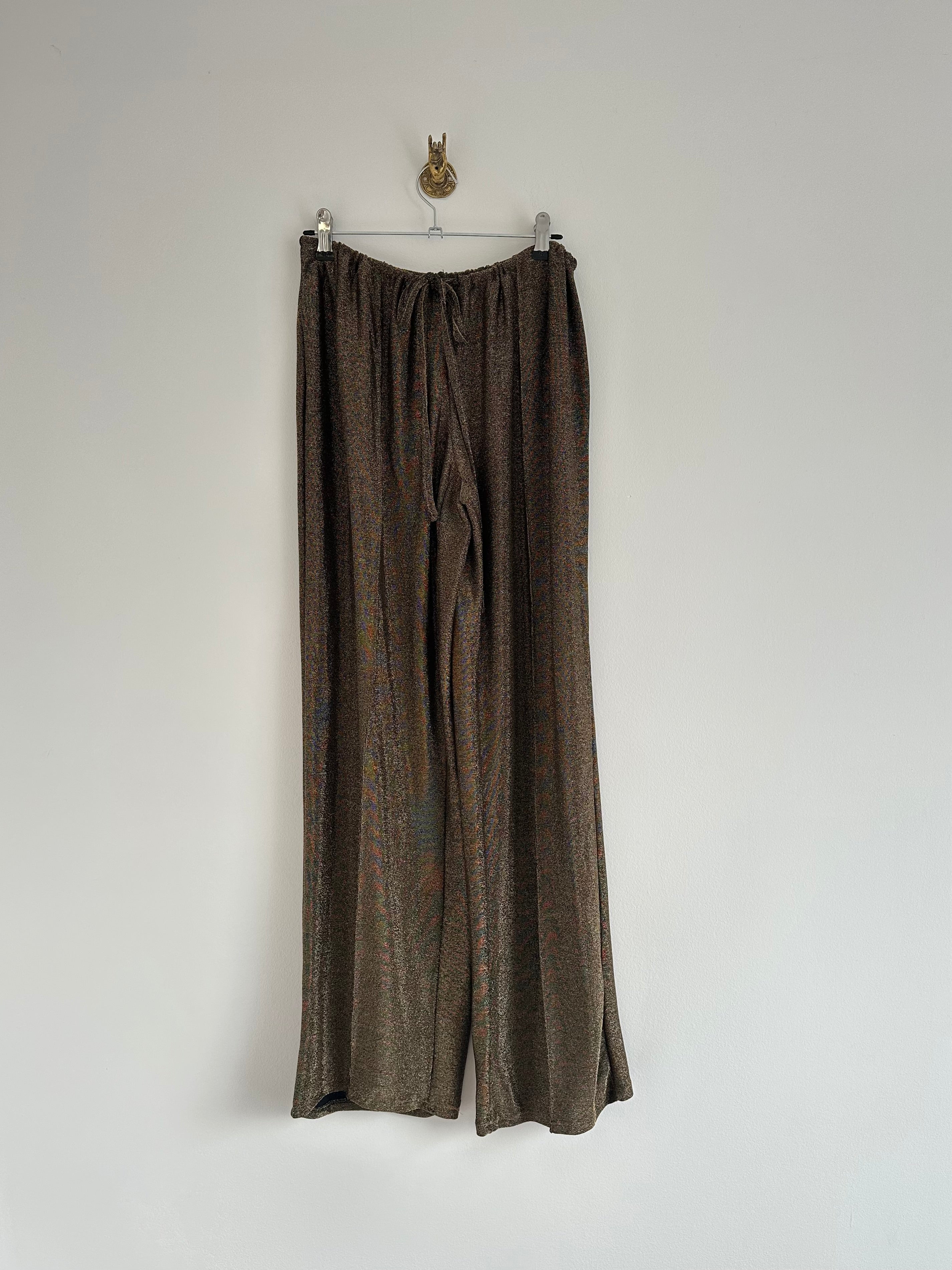 Glitter pantalon goud