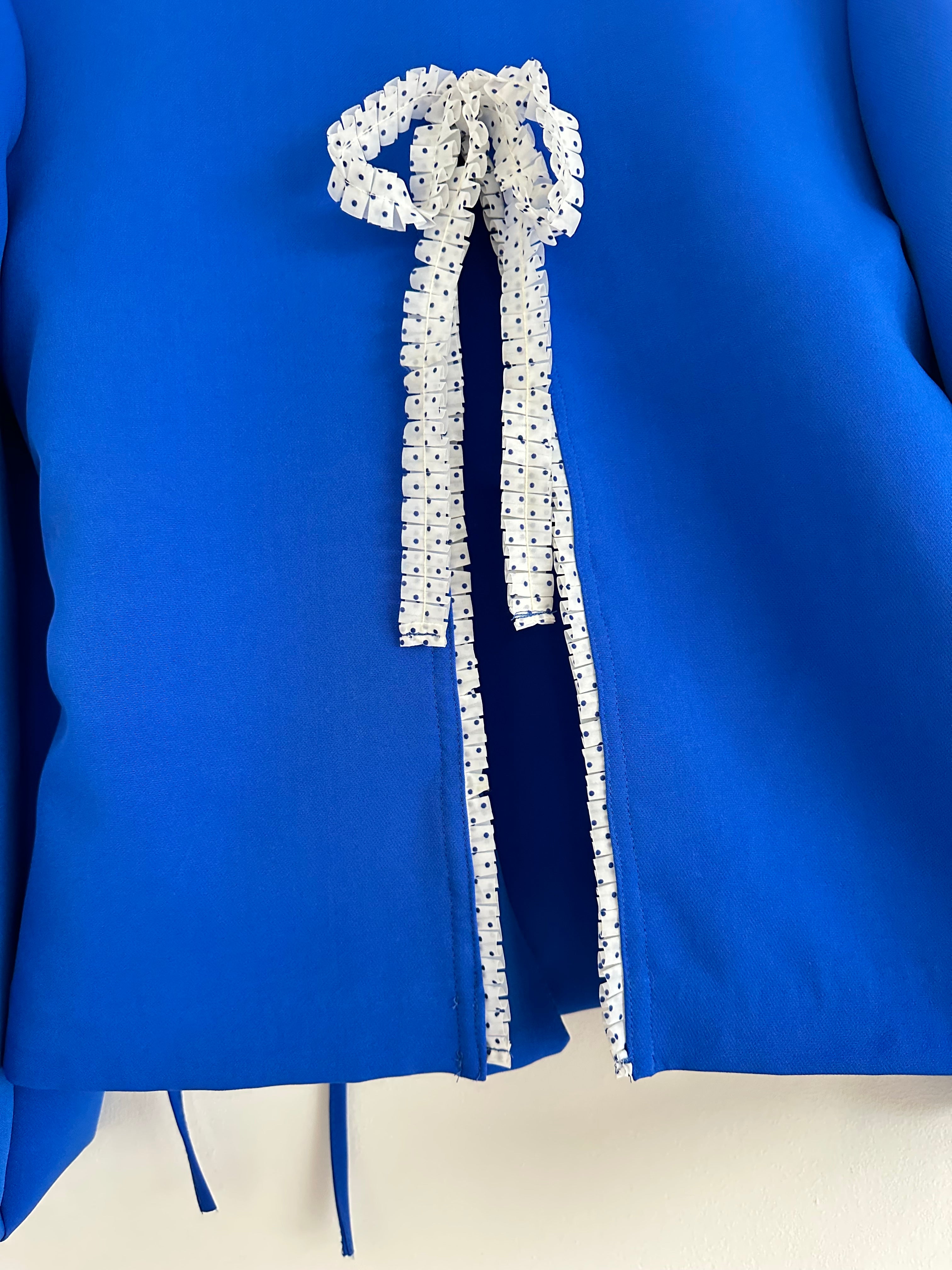 Blazer met open rug blauw